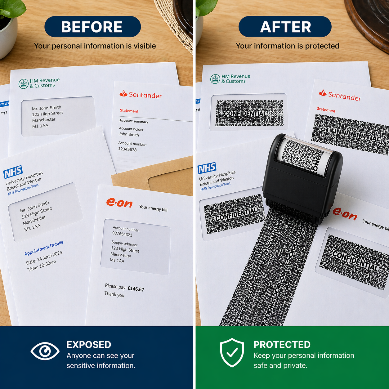 Privacy Protection Roller Stamp