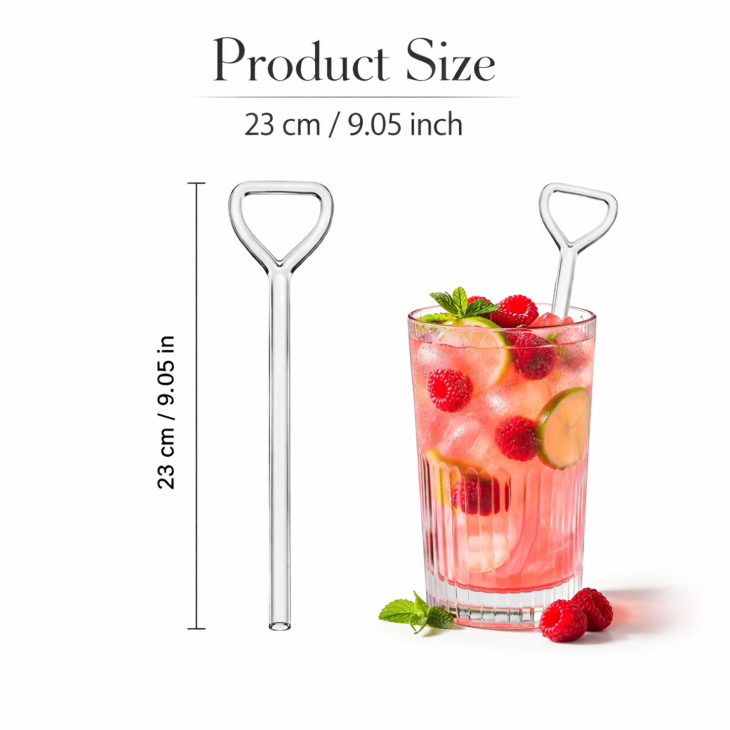 Anti-Wrinkle Glass Straw – Reusable Closed-Tip