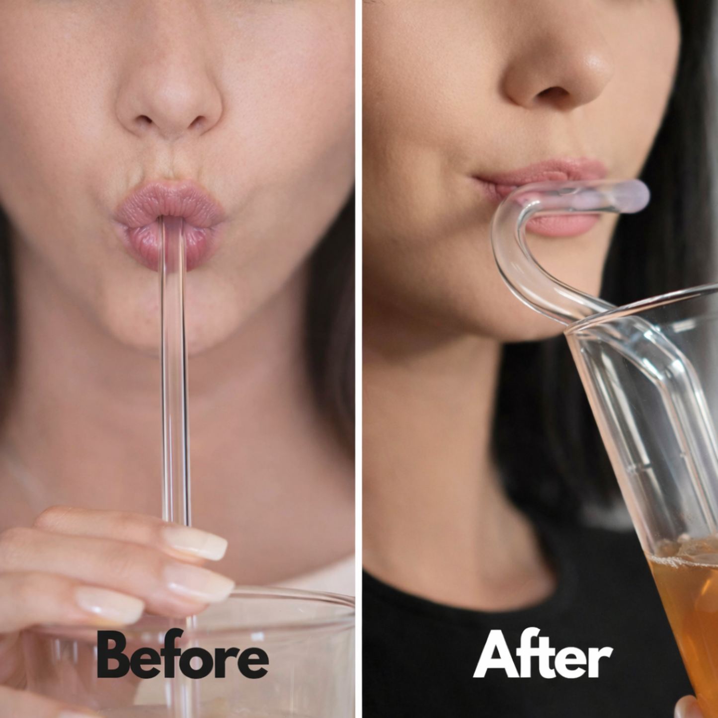 Anti-Wrinkle Glass Straw – Reusable S-Shaped Drinking Straw